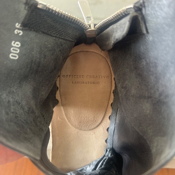 OFFICINE CREATIVE - SIDOINE/006 MAX NERO - PEEP TOE DARK GREY - SIZE 36 - Picture 8 of 9